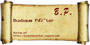 Buxbaum Péter névjegykártya